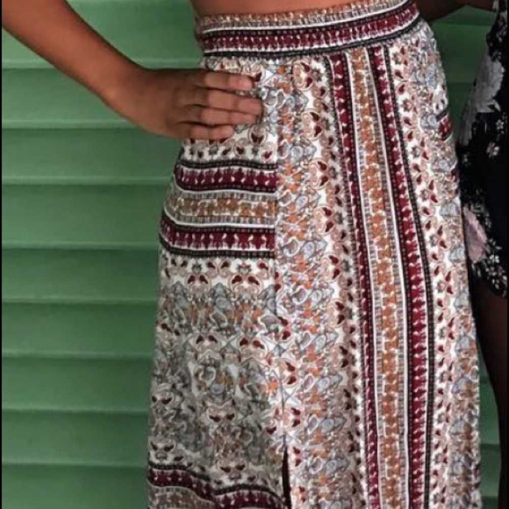long skirt, has two slits